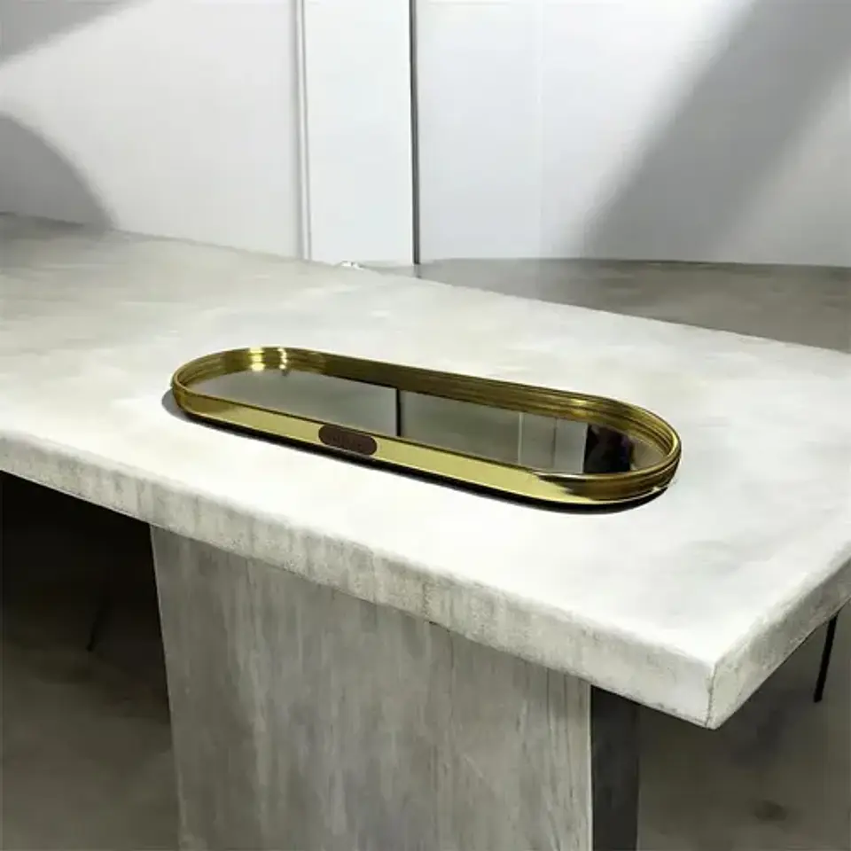 Bandeja Decorativa Dorada Home  Elegancia Y Estilo 5