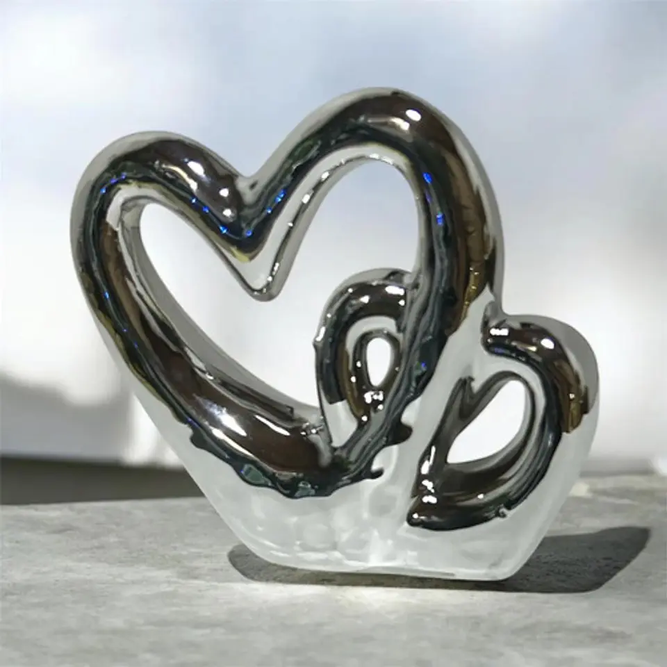 Figura Decorativa Corazones Entrelazados  Amor Y Vida 1