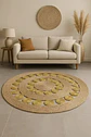 Alfombra Redonda De Yute 100cm Decoracion Living - Miniatura 3