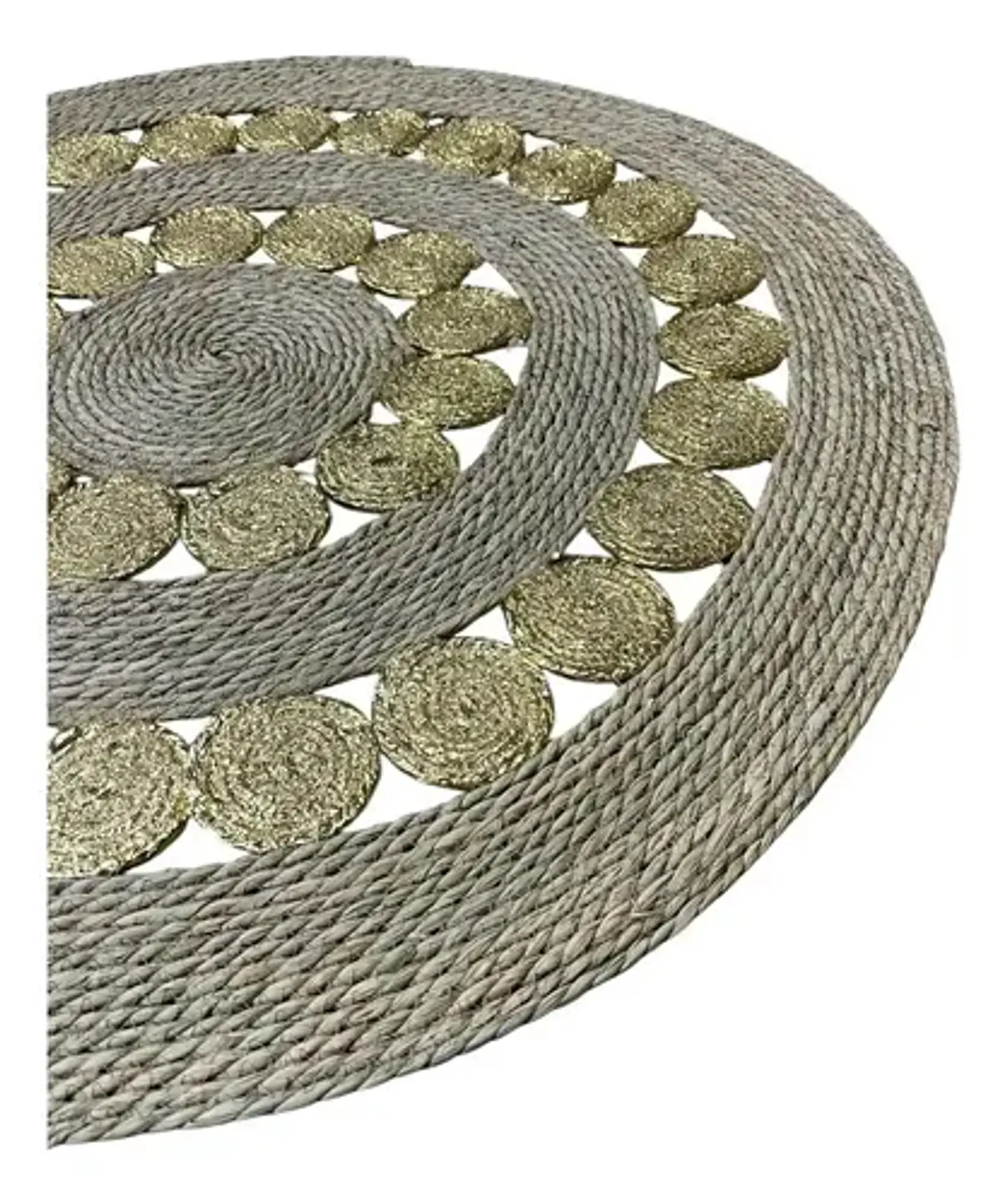 Alfombra Redonda De Yute 100cm Decoracion Living 4