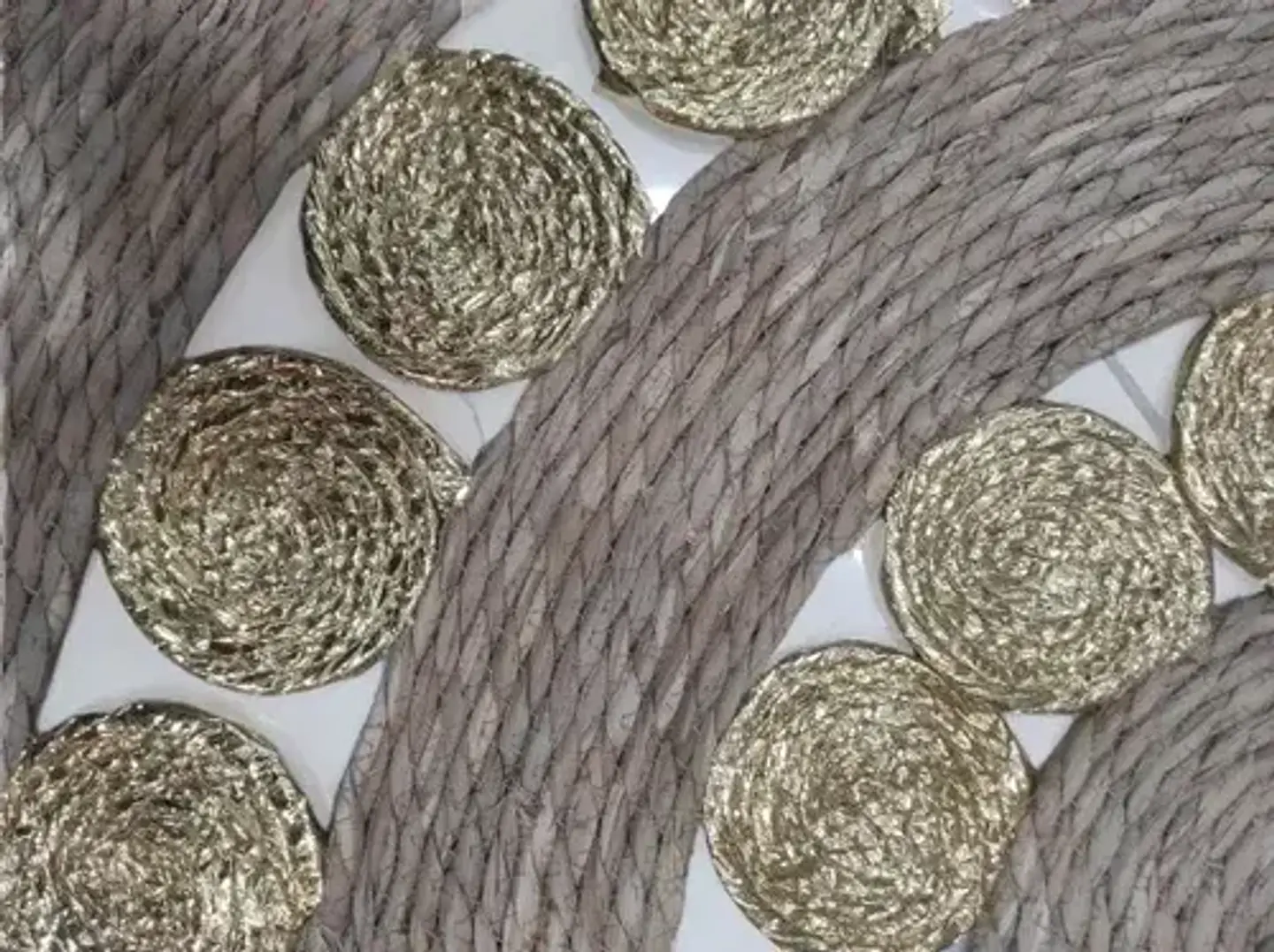 Alfombra Redonda De Yute 100cm Decoracion Living 5