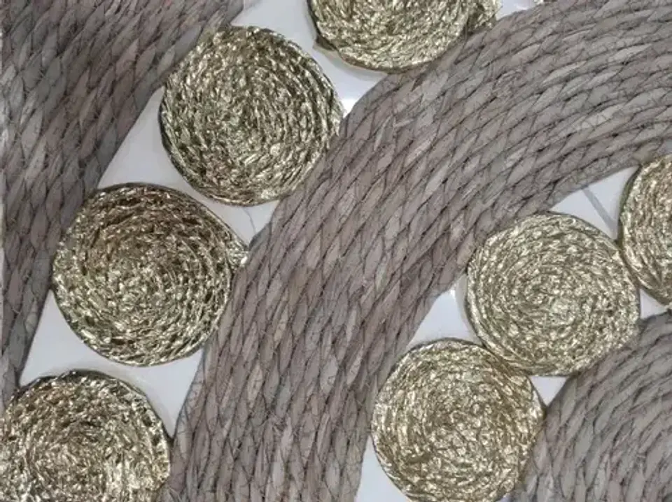 Alfombra Redonda De Yute 100cm Decoracion Living 5