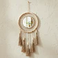 Espejo Tejido Bohemio De Macrame Elegante - Miniatura 1