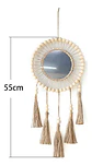 Espejo Tejido Bohemio De Macrame Elegante - Miniatura 3