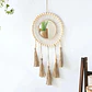Espejo Tejido Bohemio De Macrame Elegante - Miniatura 5