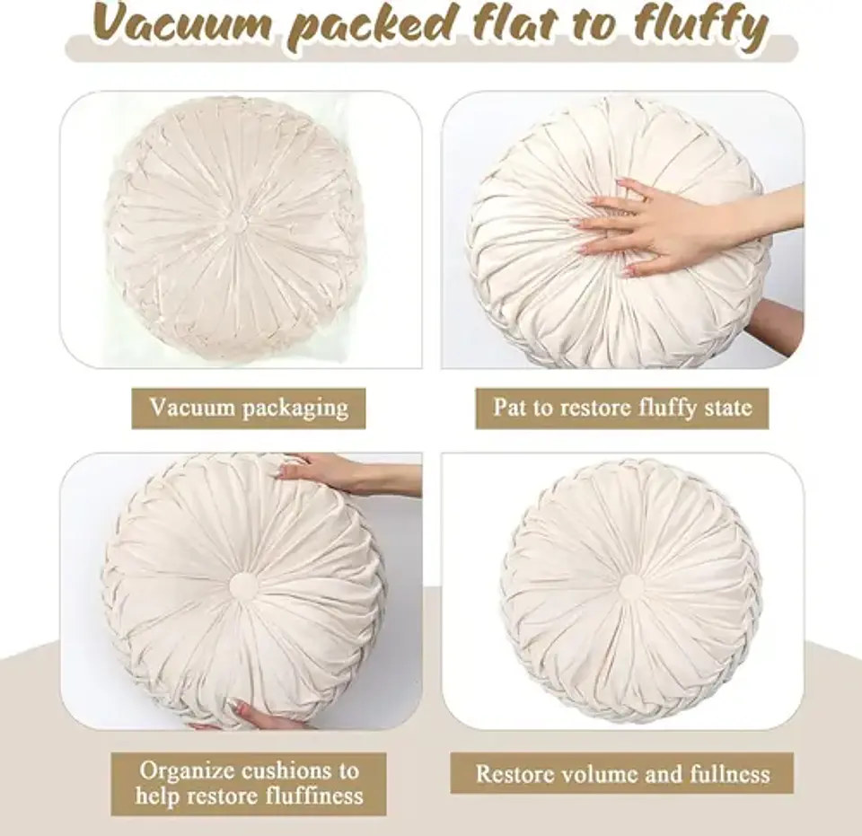 Cojín Redondo Velvet 38 Cm Decorativo 1 Unidad 3