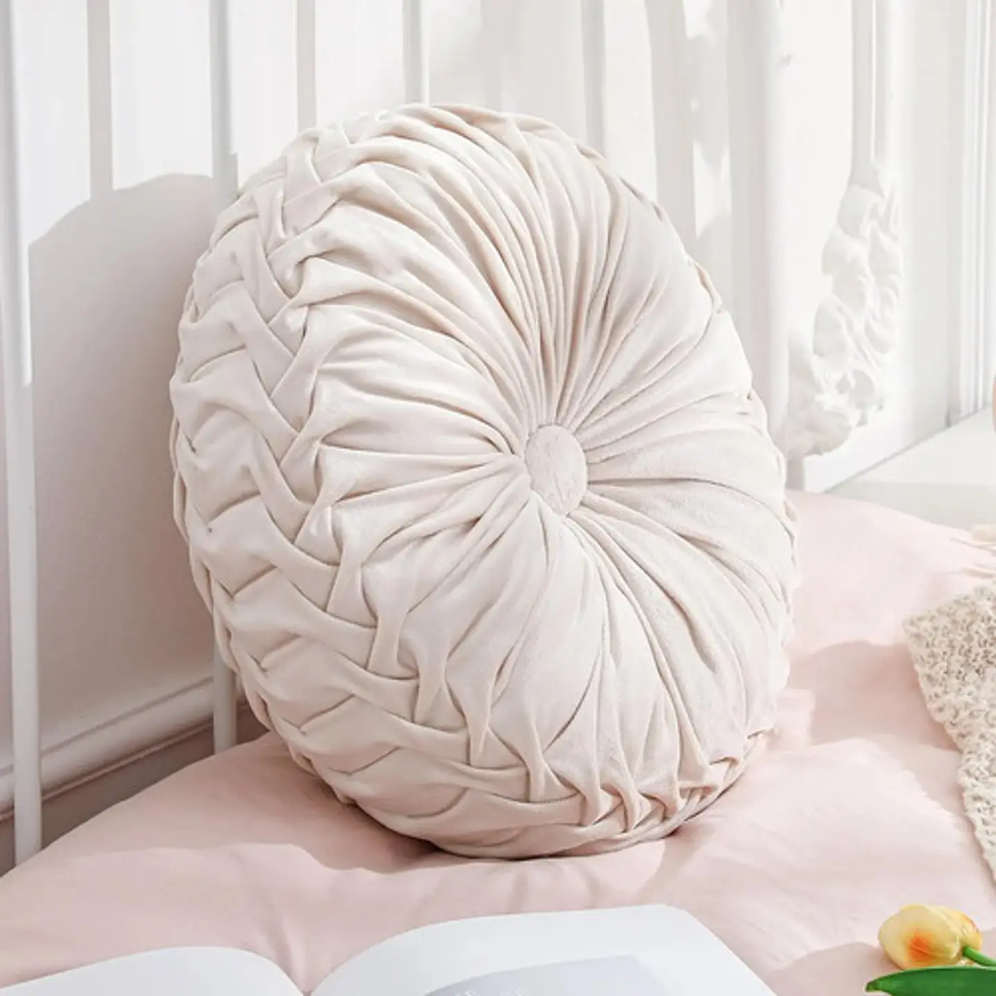 Cojín Redondo Velvet 38 Cm Decorativo 1 Unidad 6