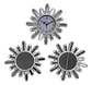 Reloj Plateado Diseño Plateado + 2 Espejos - Miniatura 2