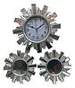 Reloj Plateado Diseño Plateado + 2 Espejos - Miniatura 4