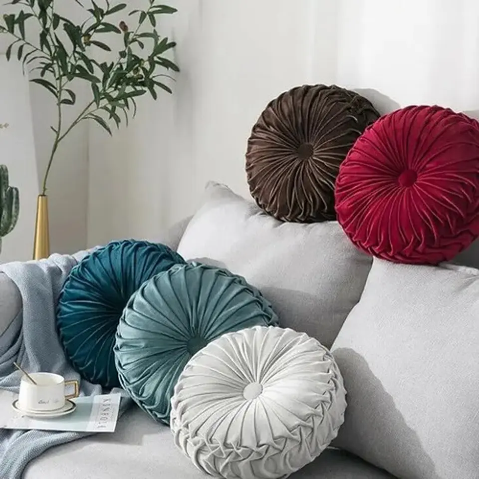 Cojín Redondo Velvet 38 Cm Decorativo 1 Unidad 2