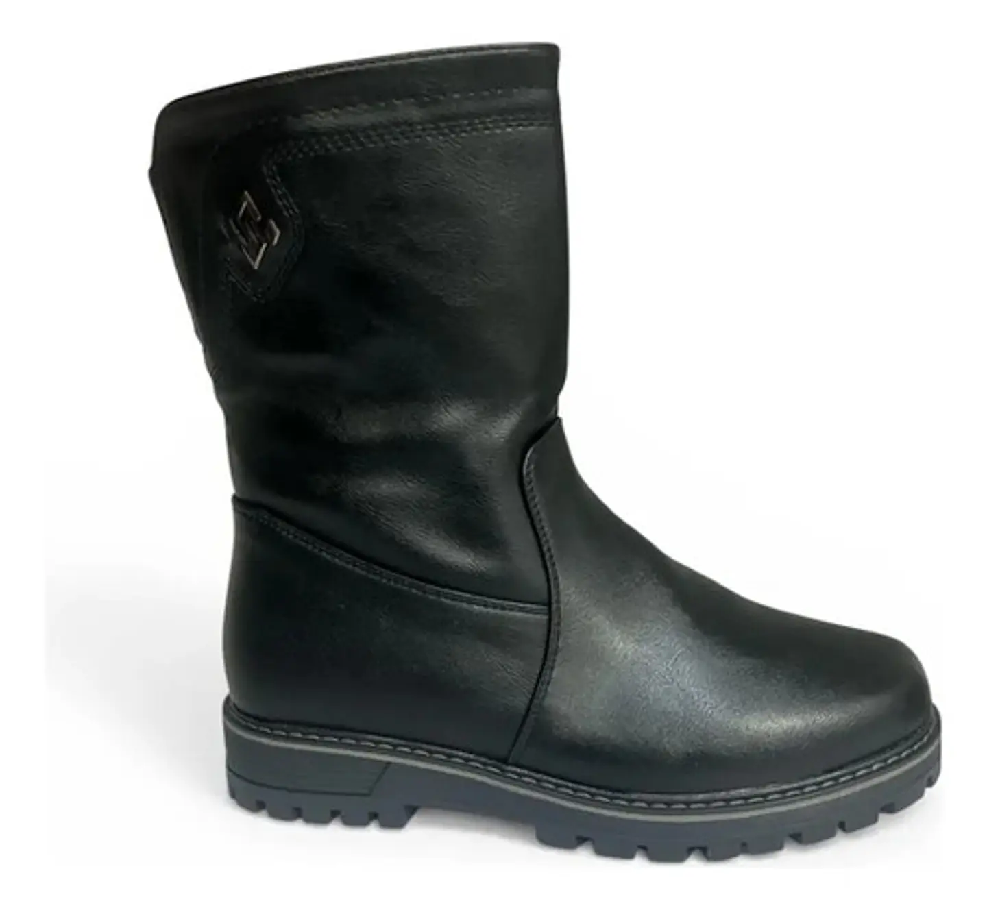 Bota Mujer Negra Invierno  Ecocuero 2