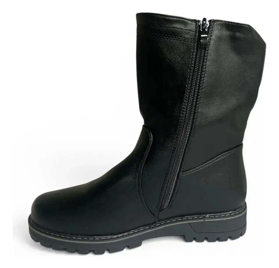 Bota Mujer Negra Invierno  Ecocuero 5