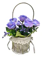Flores Artificiales Con Maceta Decorativa Para Colgar - Miniatura 1
