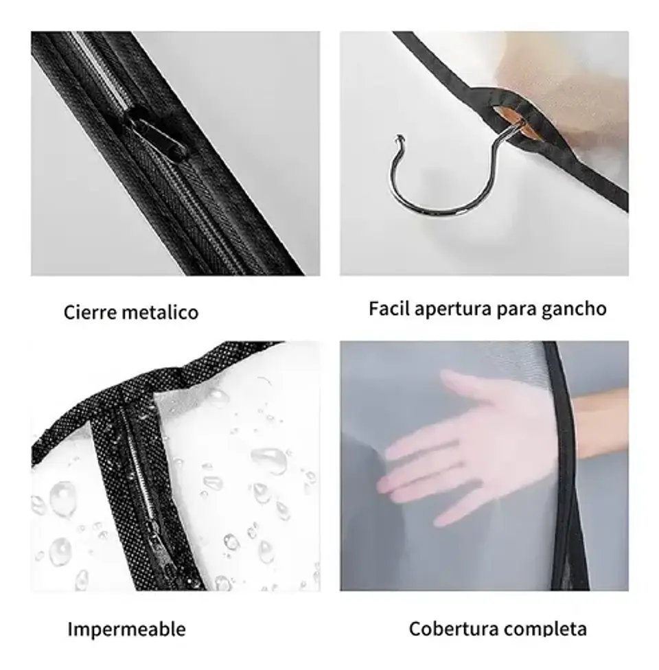 Porta Terno Colgante Para Organizar Armarios 4 Unidades 4