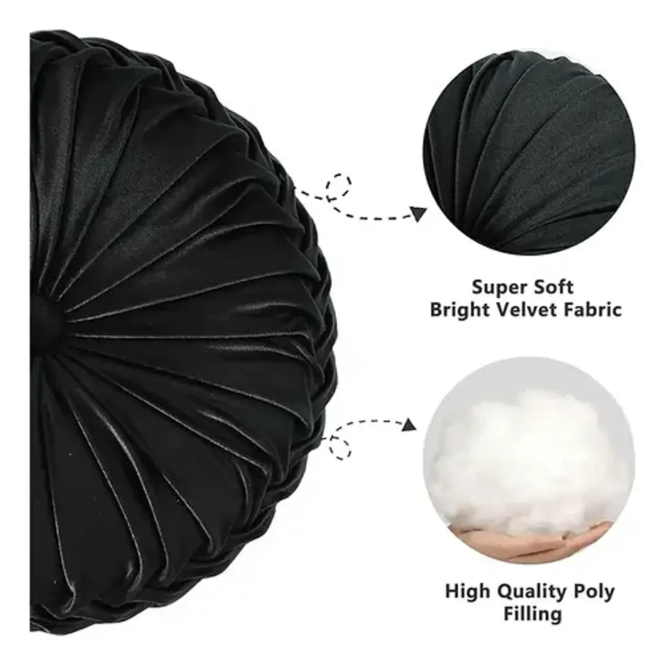 Cojín Redondo Velvet 38 Cm Decorativo 1 Unidad 5