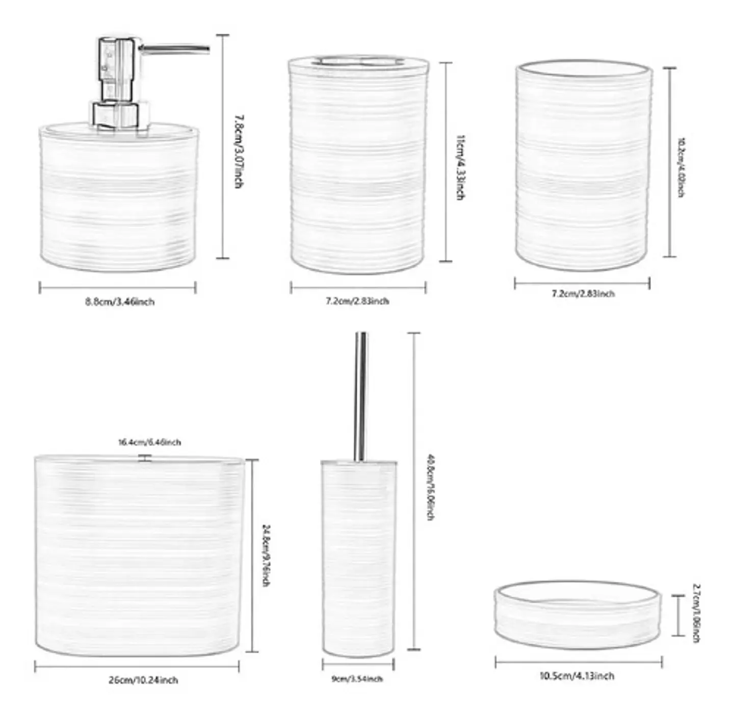 Set De Accesorios De Baño 6 Piezas De Bambu 7