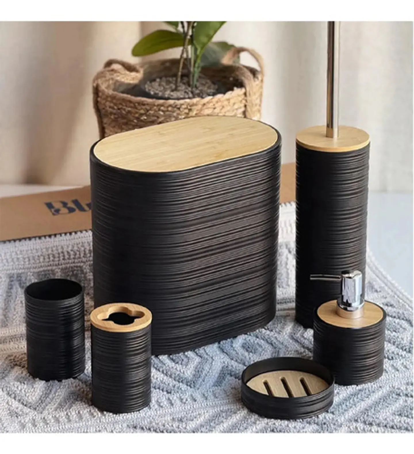 Set De Accesorios De Baño 6 Piezas De Bambu 8