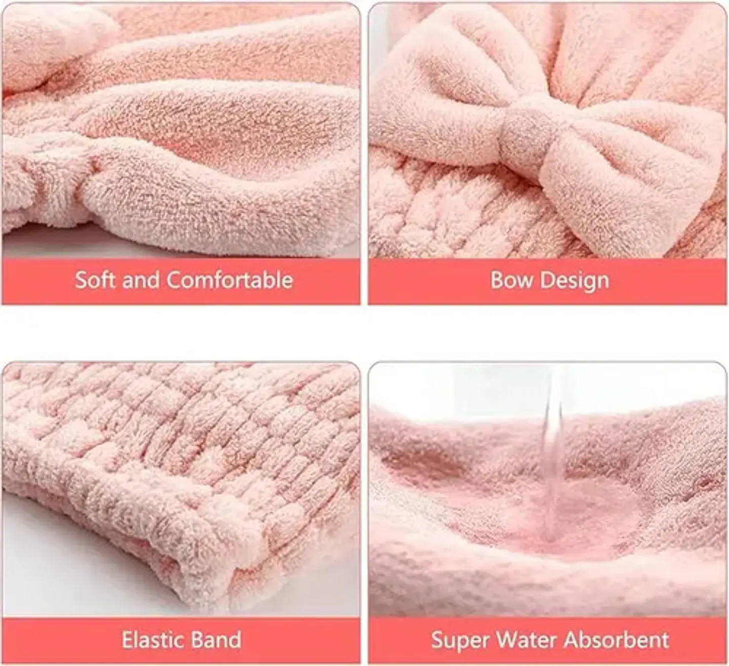 Gorro Toalla Microfibra Para Secar Cabello Ducha 3