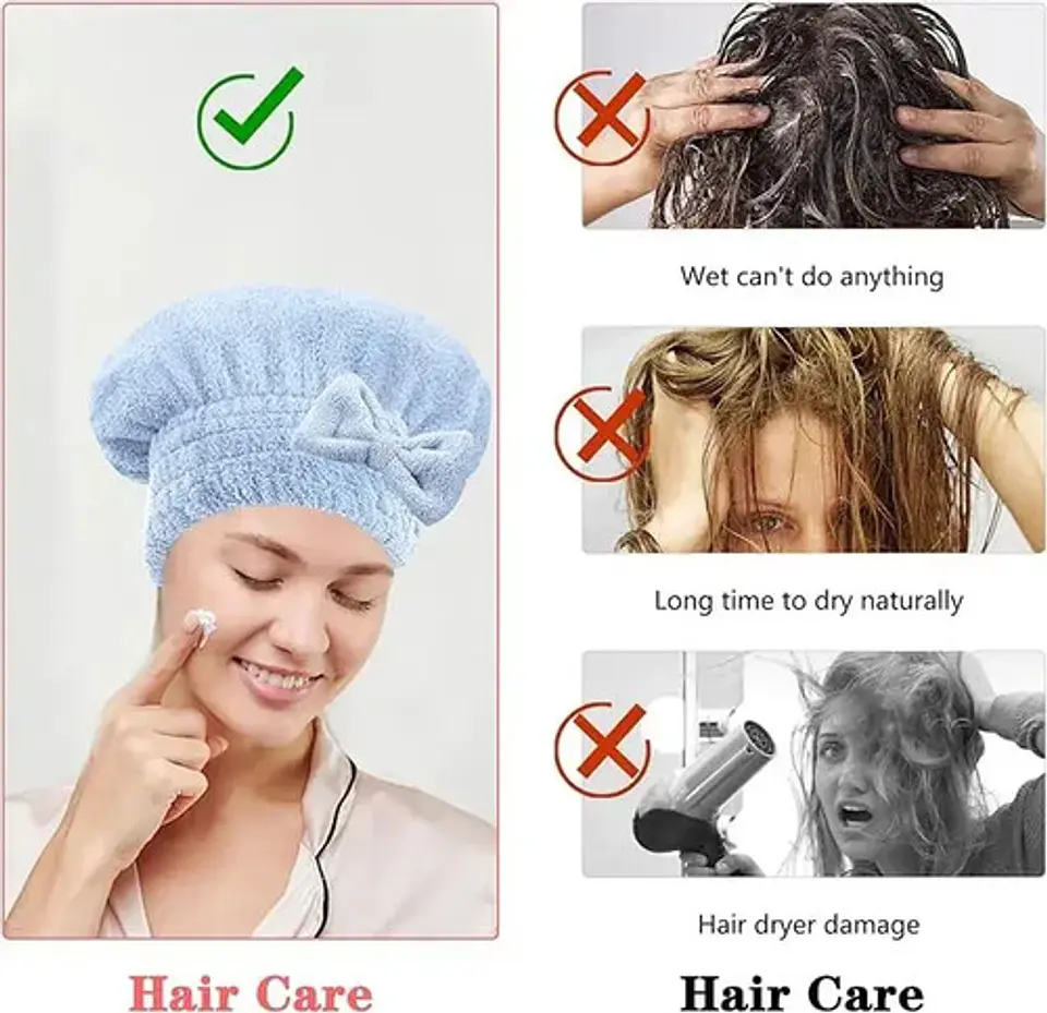 Gorro Toalla Microfibra Para Secar Cabello Ducha 7