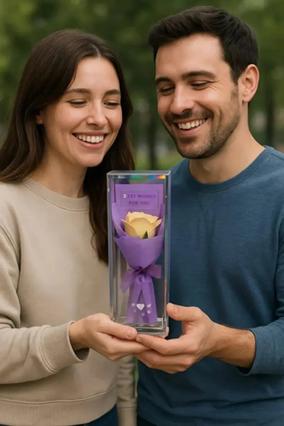 Rosas Eternas De Regalo, Flores De Jabon 25cm 2