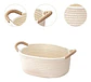 Cesta Tejida De Almacenamiento Con Cuerdas De Algodon Pack 3 - Miniatura 3