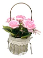 Flores Artificiales Con Maceta Decorativa Para Colgar - Miniatura 1