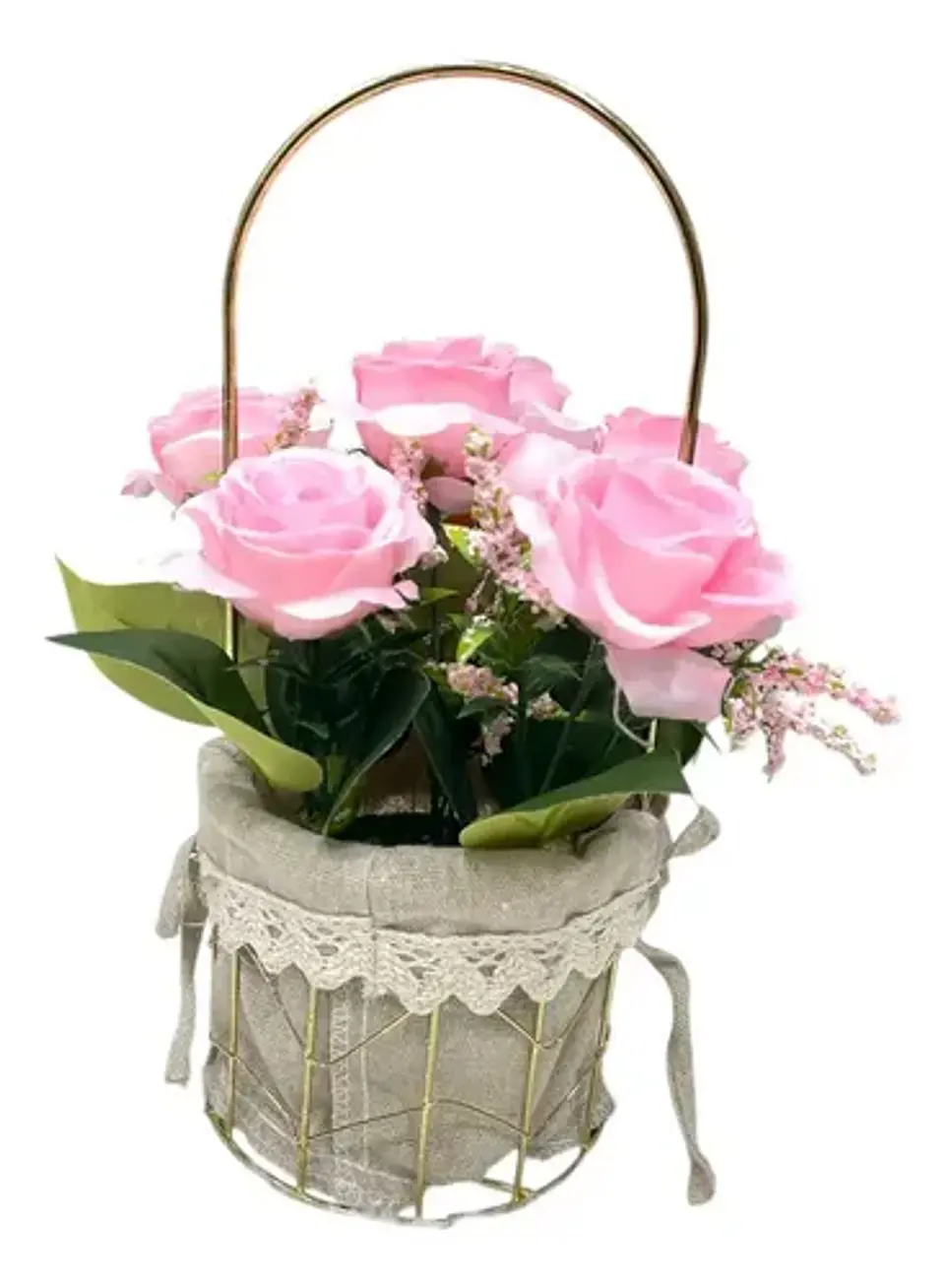 Flores Artificiales Con Maceta Decorativa Para Colgar 1