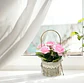 Flores Artificiales Con Maceta Decorativa Para Colgar - Miniatura 3