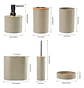 Set De Accesorios De Baño 6 Piezas De Bambu - Miniatura 2