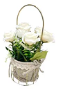 Flores Artificiales Con Maceta Decorativa Para Colgar - Miniatura 1