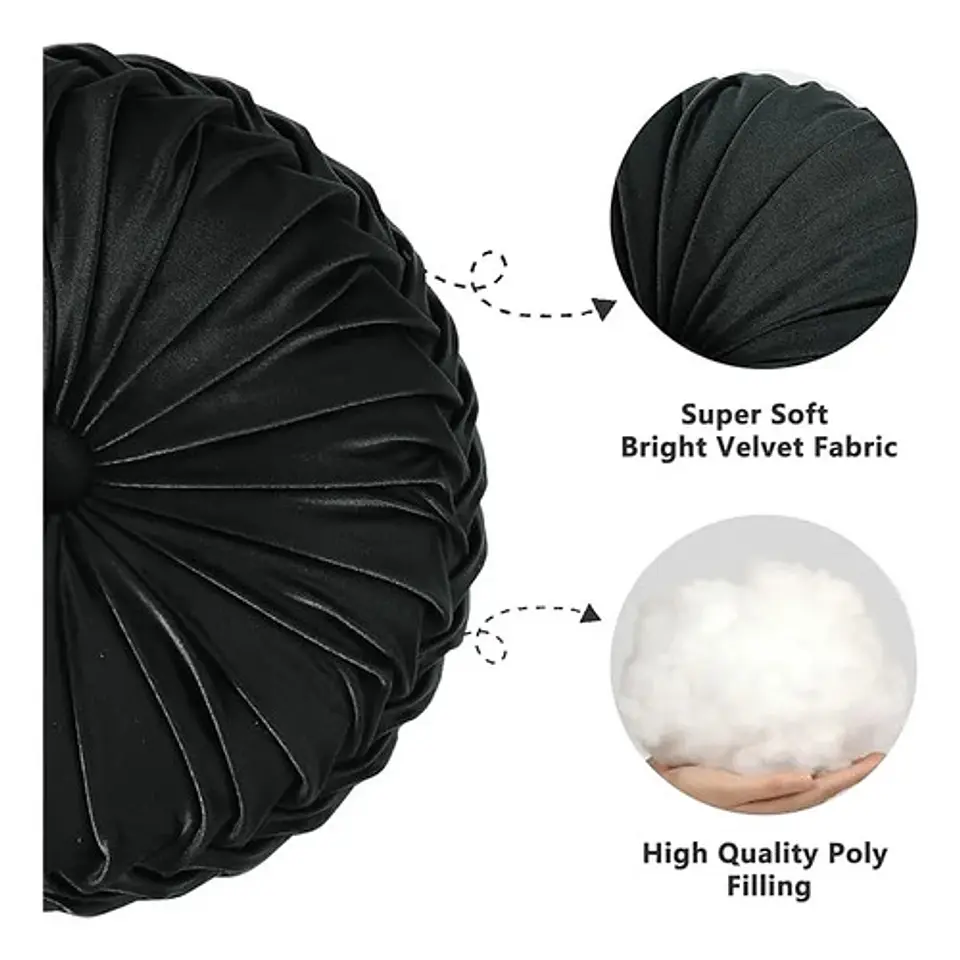 Cojín Redondo Velvet 38 Cm Decorativo 2 Unidades 3