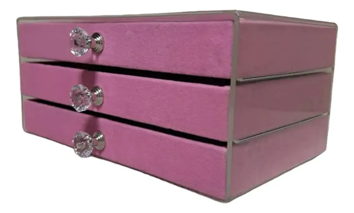 Joyero Caja Organizador Portátil Exhibidor De Joyas Acrilico 1
