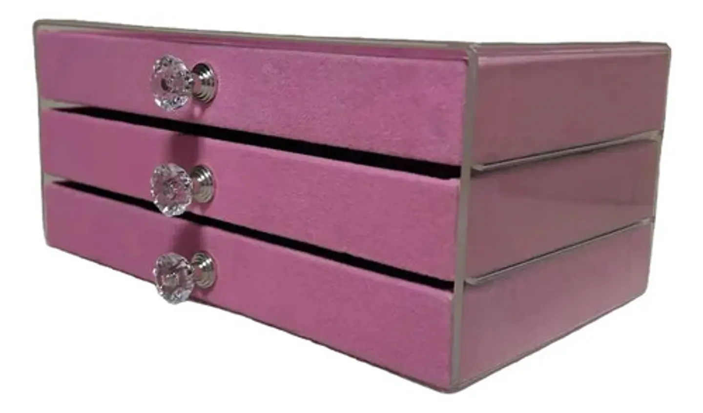 Joyero Caja Organizador Portátil Exhibidor De Joyas Acrilico 3