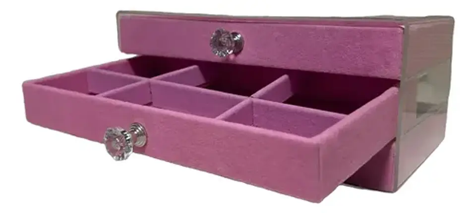 Joyero Caja Organizador Portátil Exhibidor De Joyas Acrilico 4