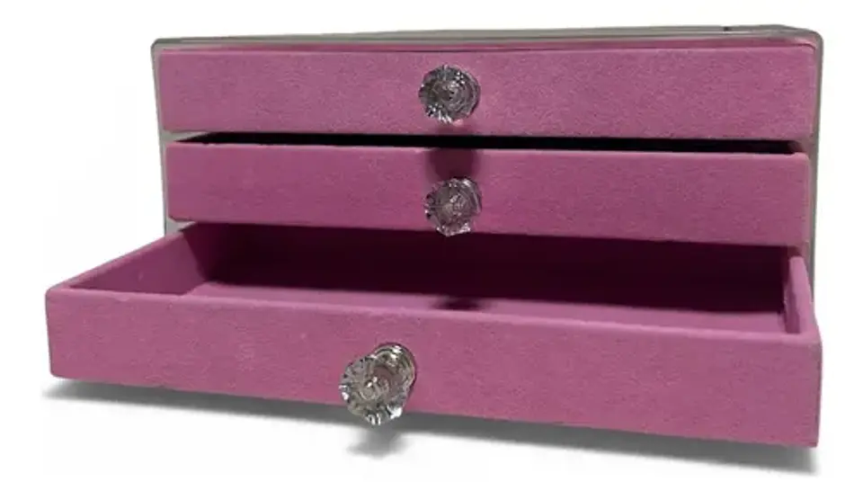 Joyero Caja Organizador Portátil Exhibidor De Joyas Acrilico 6