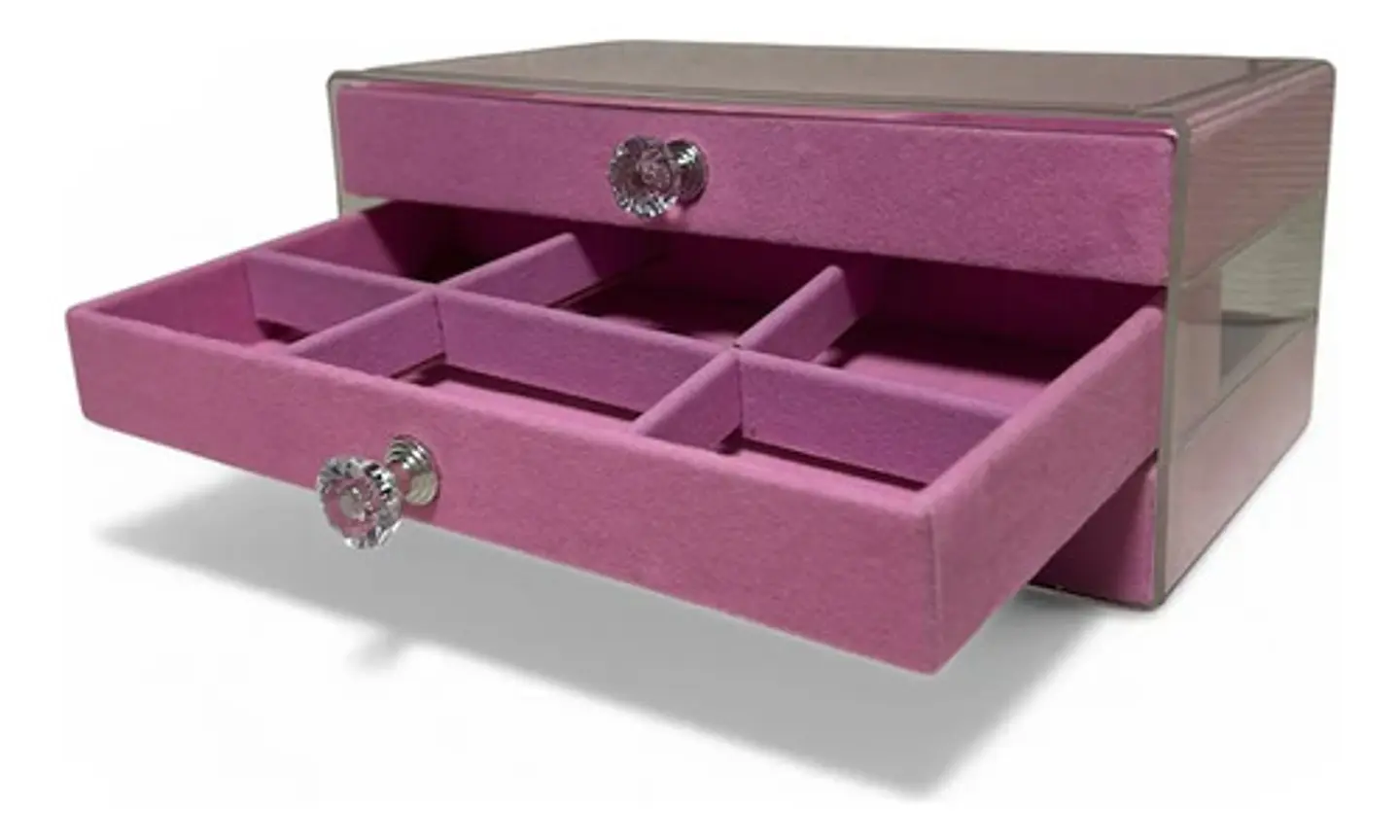 Joyero Caja Organizador Portátil Exhibidor De Joyas Acrilico 7