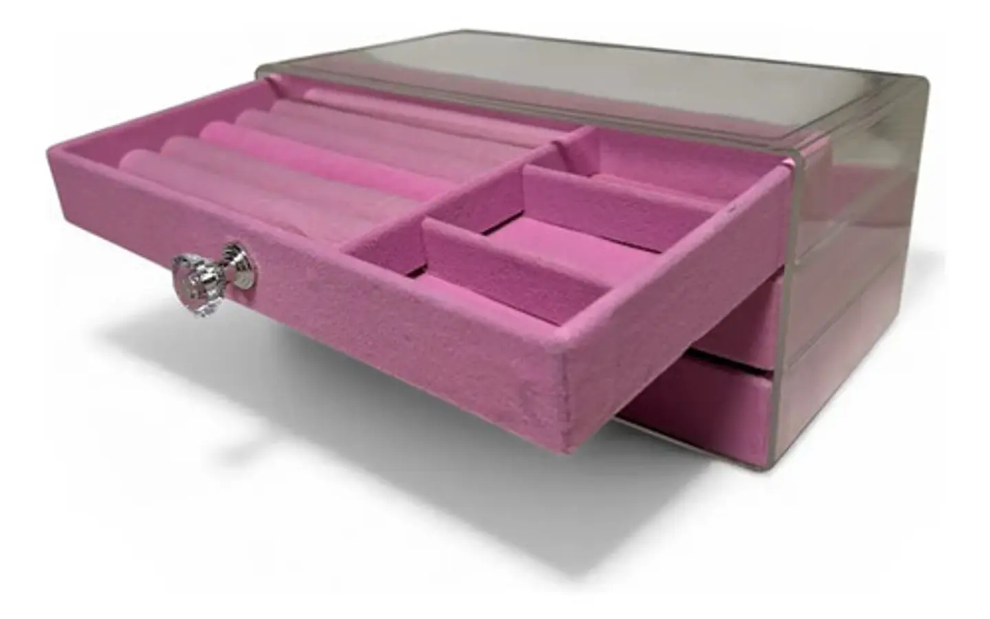 Joyero Caja Organizador Portátil Exhibidor De Joyas Acrilico 8