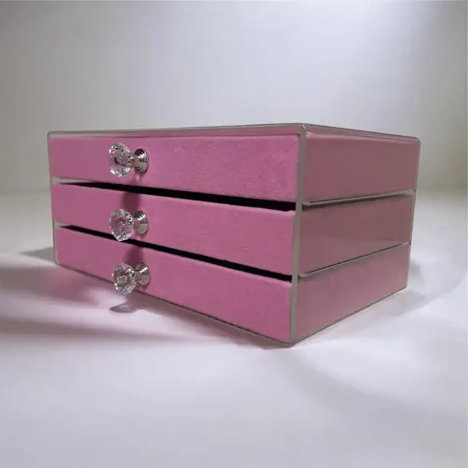 Joyero Caja Organizador Portátil Exhibidor De Joyas Acrilico 10