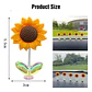 5 Adornos Con Forma De Girasol, Cabeza Movil Girasol Premium - Miniatura 3