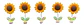 5 Adornos Con Forma De Girasol, Cabeza Movil Girasol Premium - Miniatura 9