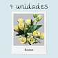 Rosas Decorativo Artificial Ramo Para Decoración 9 Unidades - Miniatura 2