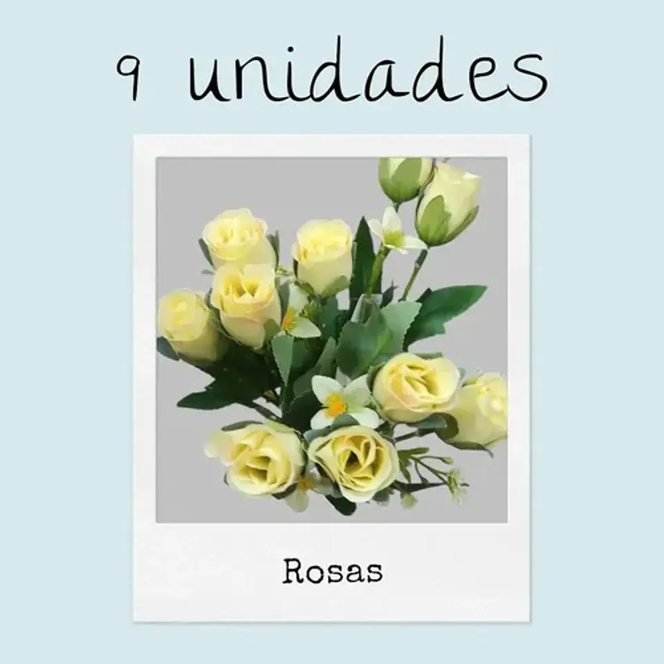 Rosas Decorativo Artificial Ramo Para Decoración 9 Unidades 2