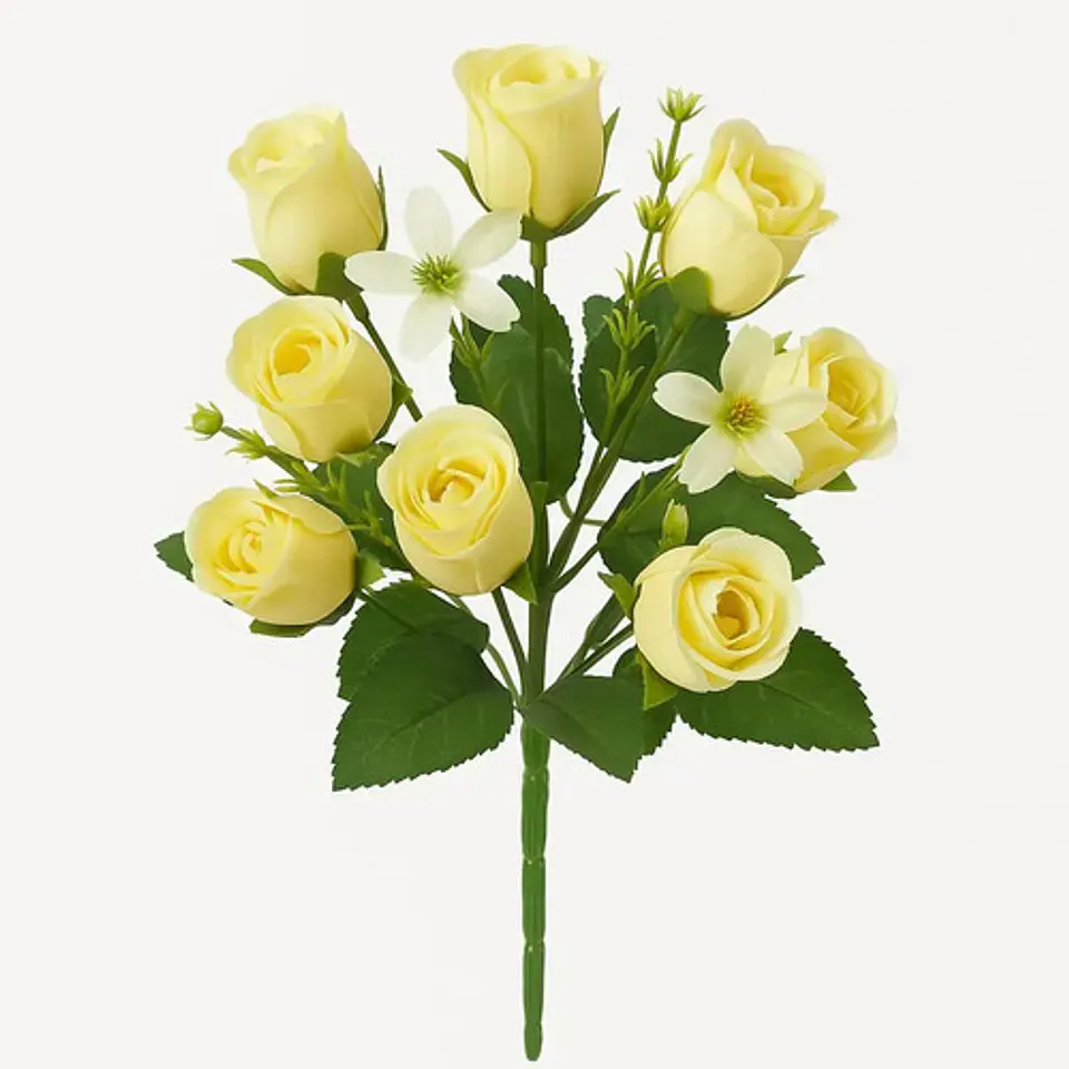 Rosas Decorativo Artificial Ramo Para Decoración 9 Unidades 3