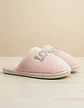 Pantuflas De Peluche Rosadas Mujer Diseño Love Brillos - Miniatura 1