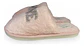 Pantuflas De Peluche Rosadas Mujer Diseño Love Brillos - Miniatura 2