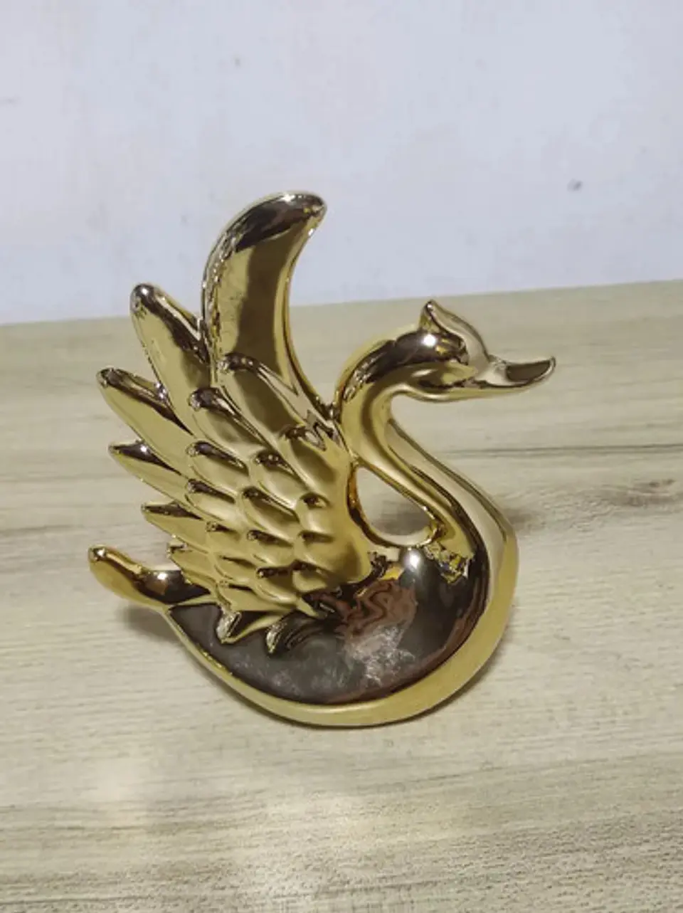 Escultura De Cisne Decorativo 16cm 2