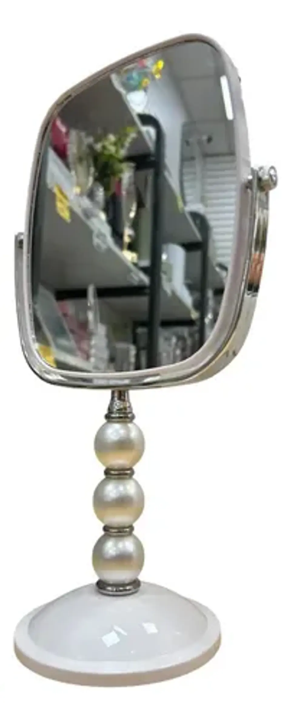 Espejo De Tocador Elegante Con Detalles De Perlas 6