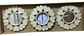 Set Reloj Y Espejos Redondos Decorativos Dorado Elegante - Miniatura 2