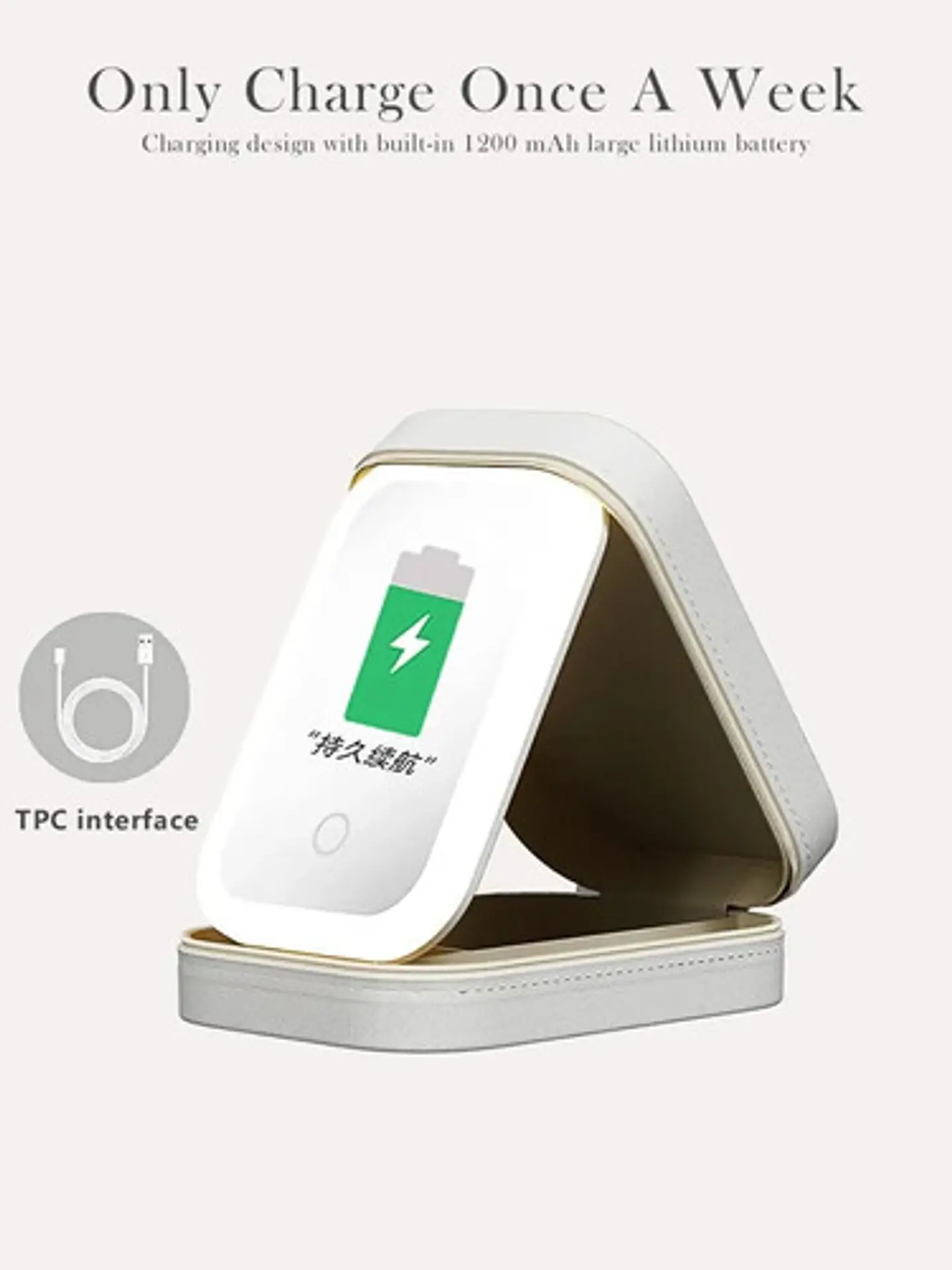 Estuche Cosmetico Con Espejo Bolso Maquillaje Luz Led 6