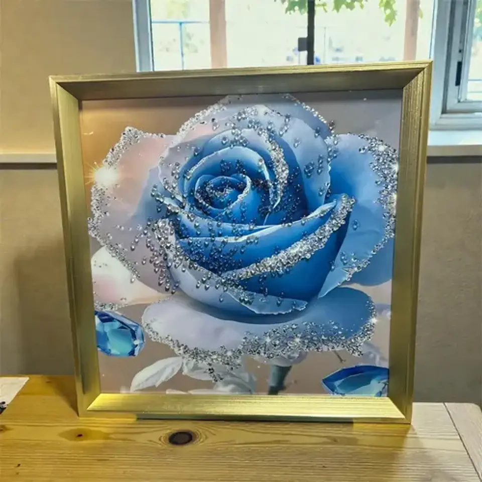 Cuadro Decorativo 3d Con Flores Y Marco Elegante 1